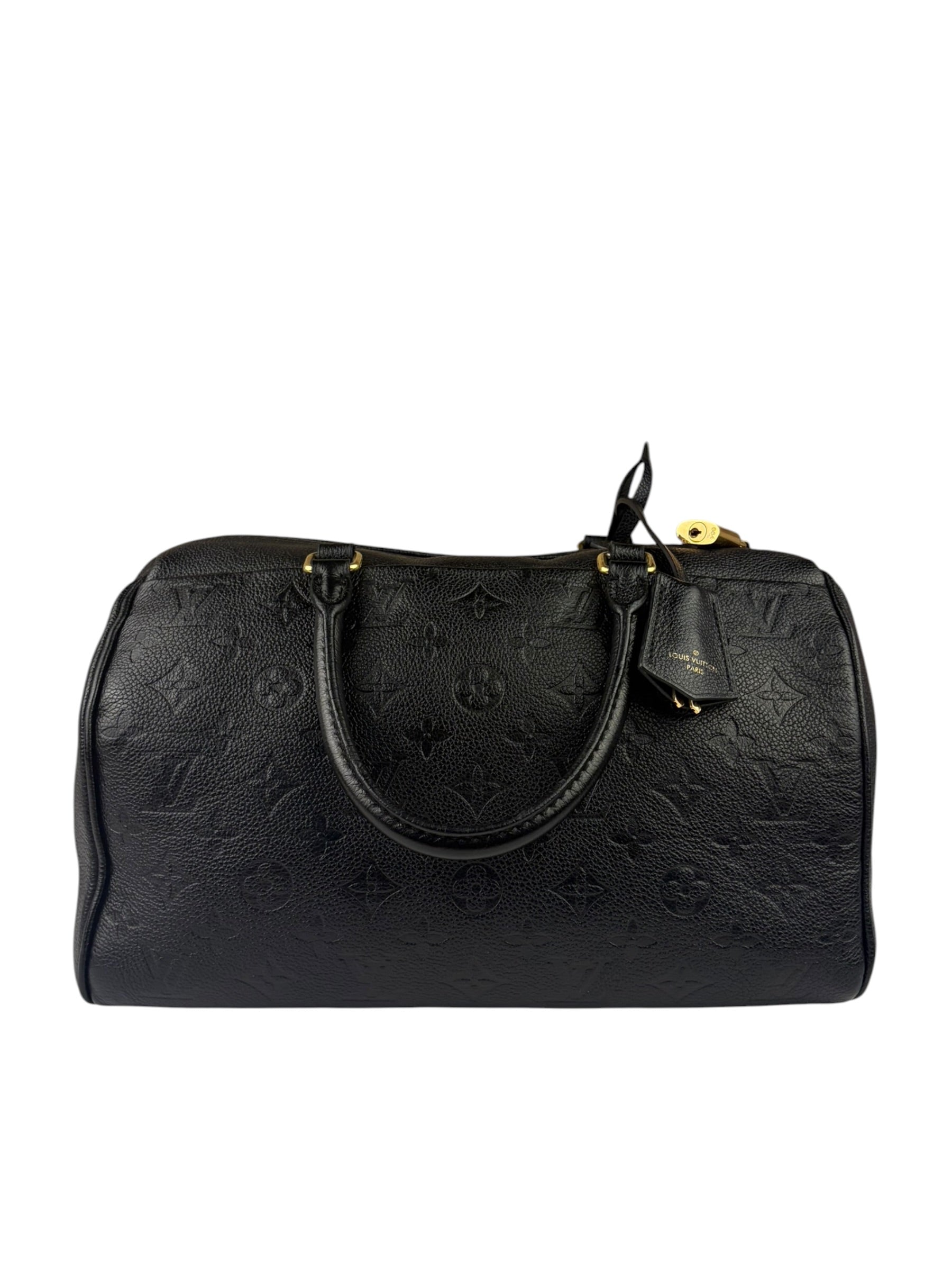 Louis Vuitton Black Monogram Bandouliere NM Empreinte Noir Speedy 30