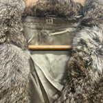 Vintage Mottled Brown Rabbit Fur Coat