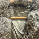 Vintage Mottled Brown Rabbit Fur Coat