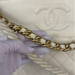 Chanel Ivory Crumpled Leather Vogue Rope Hobo Bag 2019