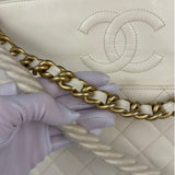 Chanel Ivory Crumpled Leather Vogue Rope Hobo Bag 2019