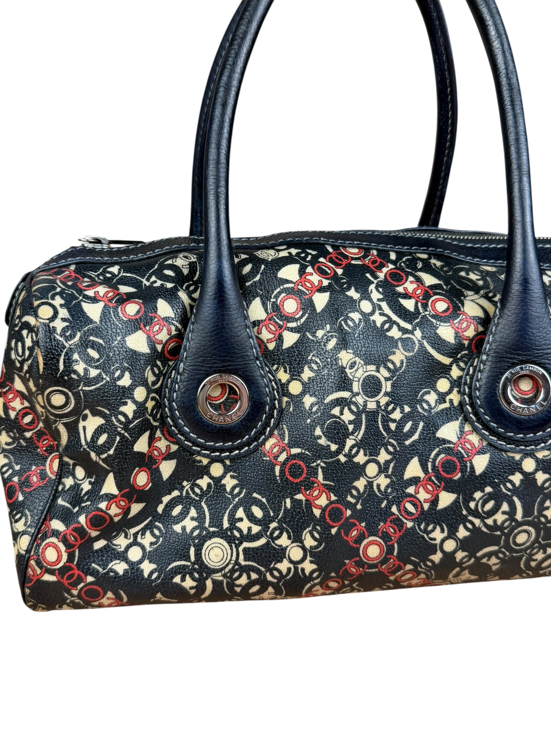 Chanel Vintage Coco Optic Bowler Bag 2006