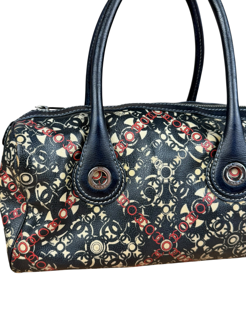 Chanel Vintage Coco Optic Bowler Bag 2006