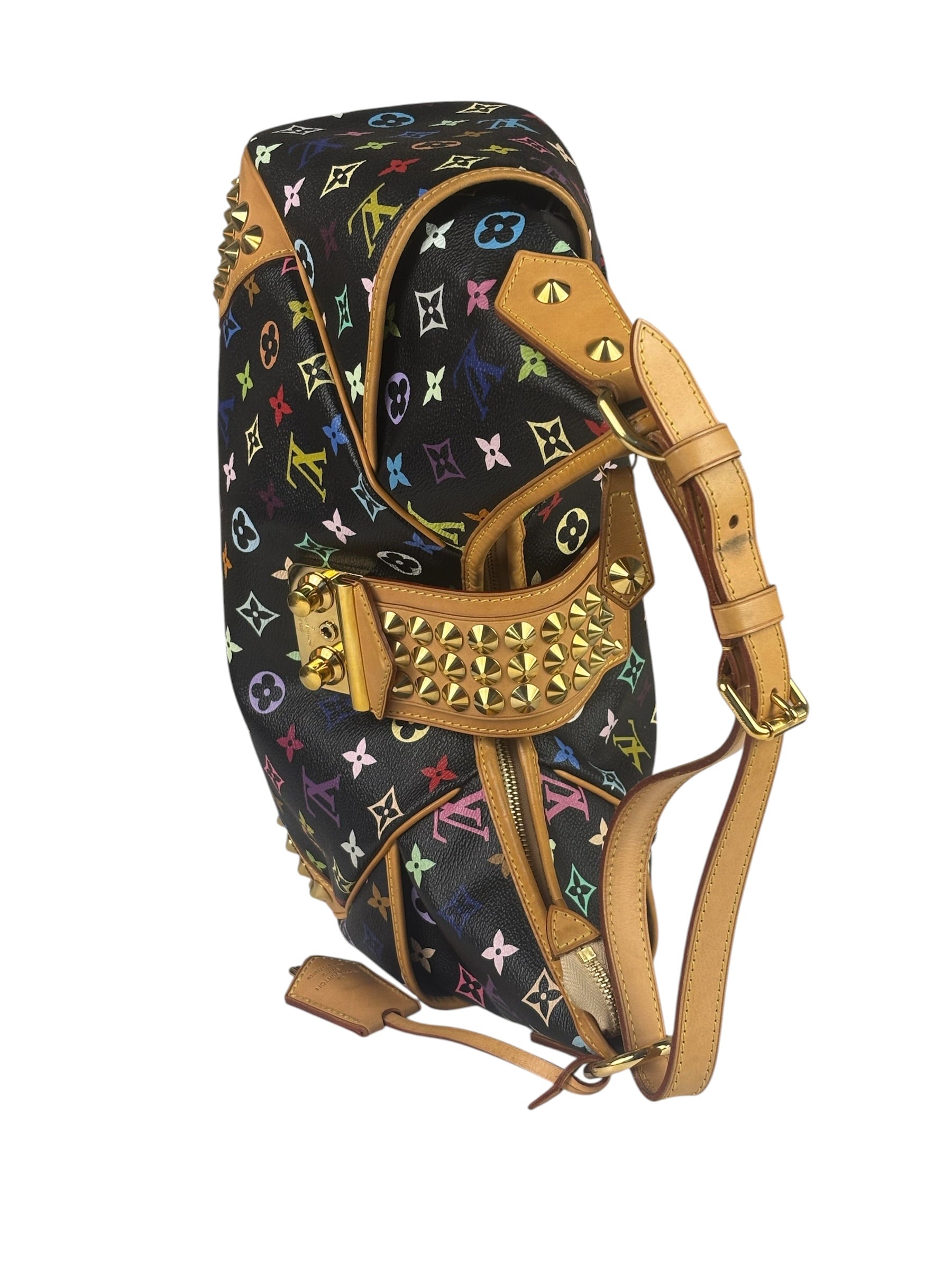 Louis Vuitton x Takashi Murukami Black Monogram Chrissie MM