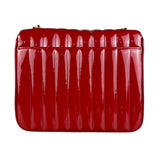 Saint Laurent Red Patent Vicky Chain Flap Bag