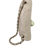 Chanel Cream Leather Cue Ball Foldover Shoulder Bag 2003