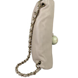 Chanel Cream Leather Cue Ball Foldover Shoulder Bag 2003