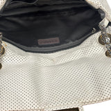 Chanel Ivory Perforated Drill Two-Tone Mademoiselle Flap Bag 2006