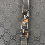 Gucci GG Black Canvas Vintage Jackie Tote Handbag