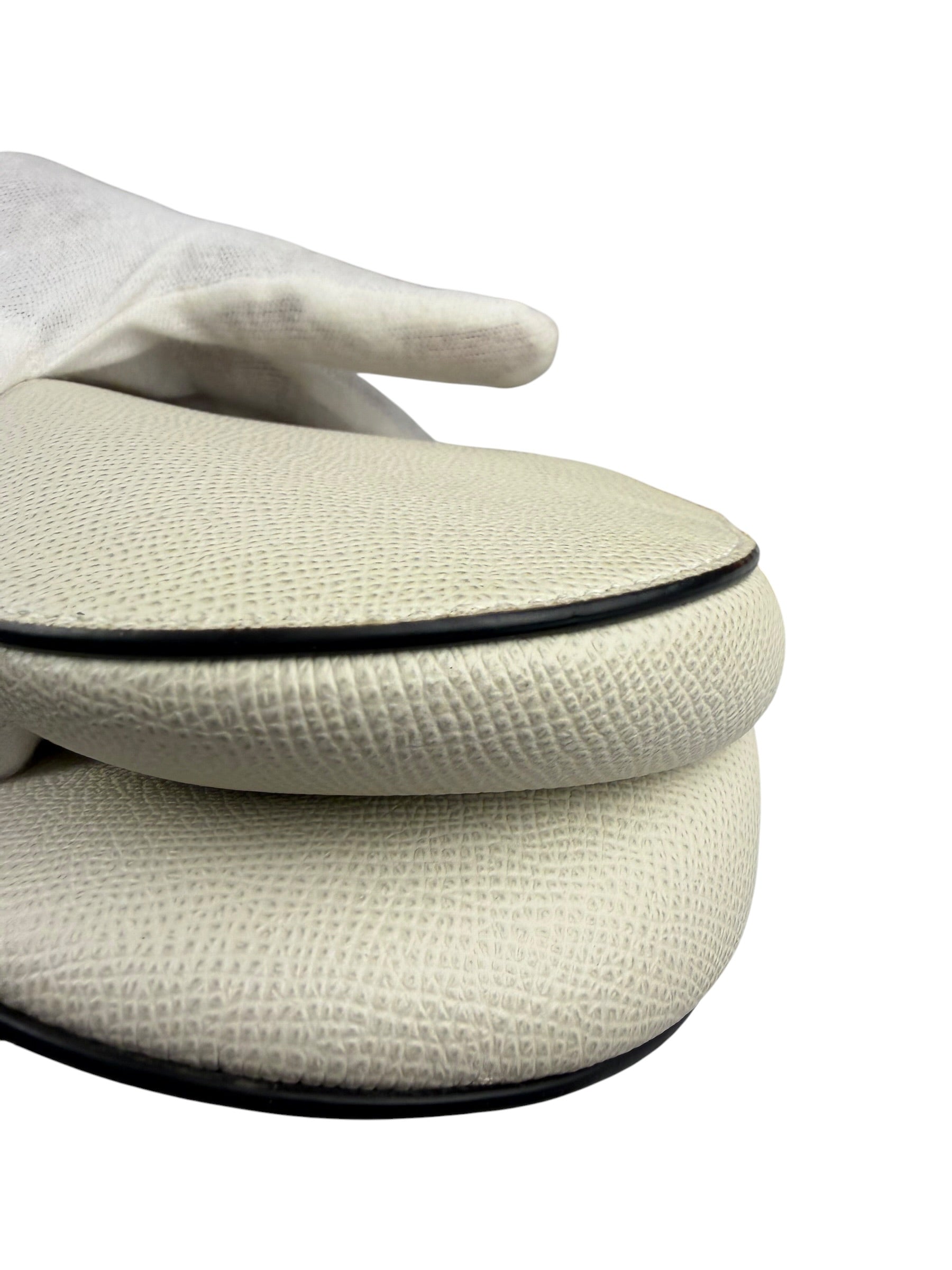 Christian Dior White Leather Saddle Hand Bag