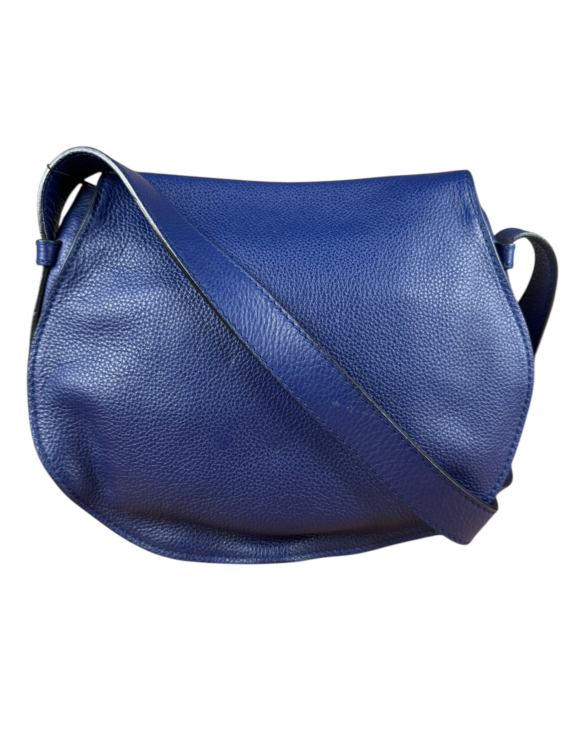 Chloe Large Marcie Saddle Bag Blue