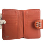Chanel Peach Patent Quilted Compact Zip Wallet 2011