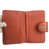 Chanel Peach Patent Quilted Compact Zip Wallet 2011