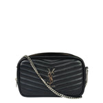 Yves Saint Laurent Black Leather Mini Lou Camera Bag