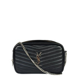 Yves Saint Laurent Black Leather Mini Lou Camera Bag