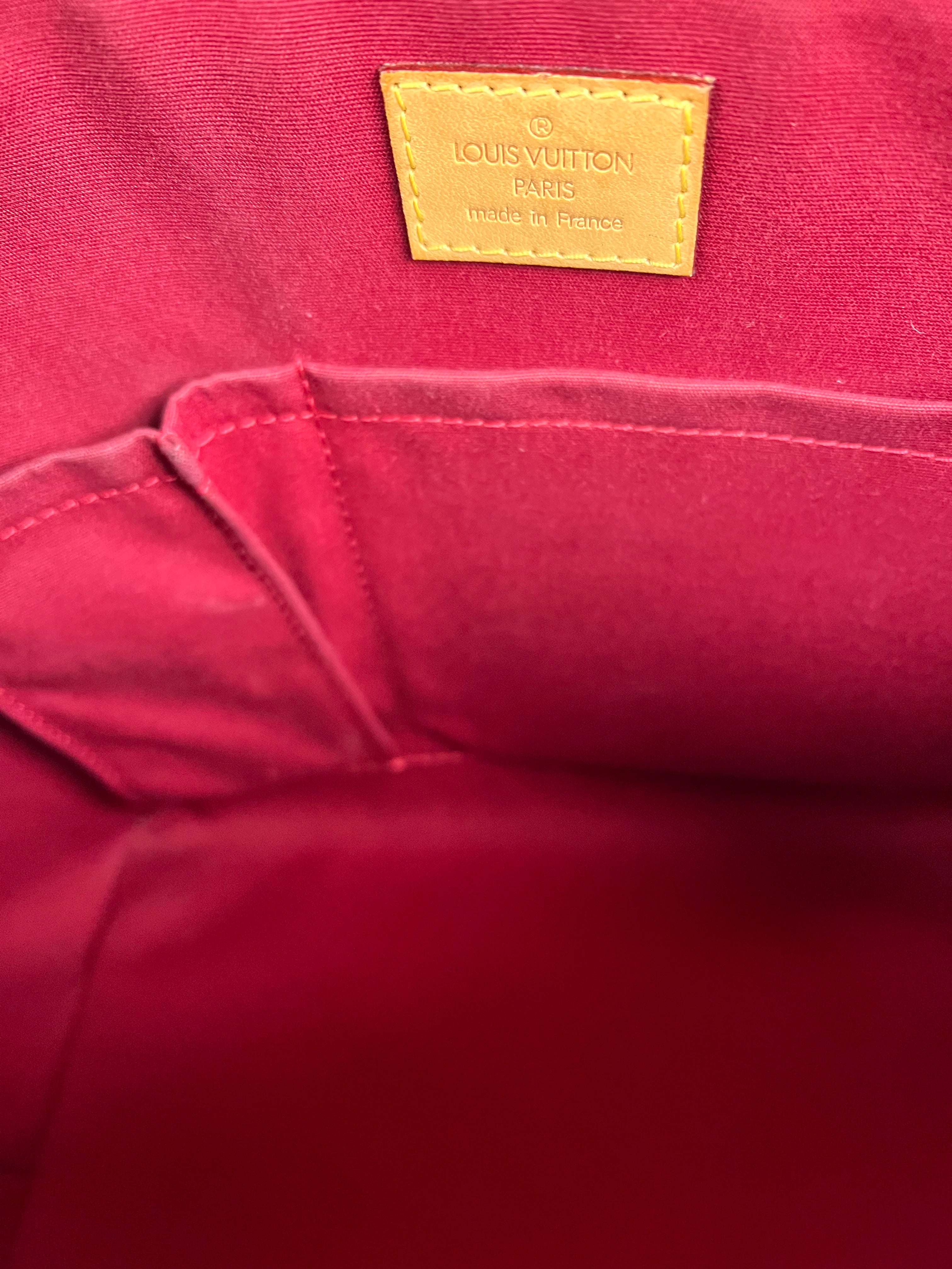 Louis Vuitton Red Monogram Vernis Bellevue Handbag