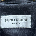Saint Laurent Paris YSL Silk Brilliant Cassandre Noir Button Shirt