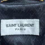 Saint Laurent Paris YSL Silk Brilliant Cassandre Noir Button Shirt