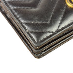 Gucci Black Leather Marmont Card Case Wallet