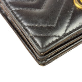 Gucci Black Leather Marmont Card Case Wallet