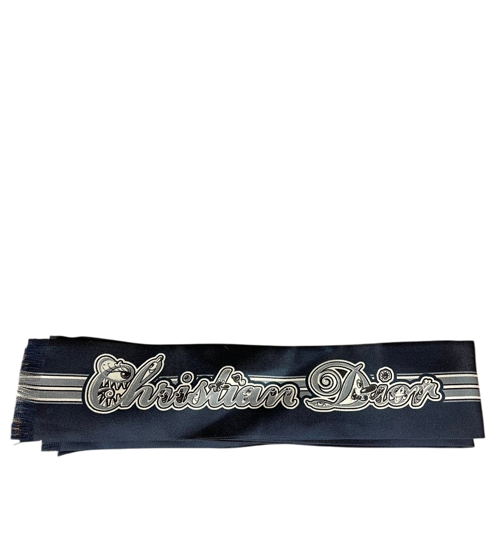 Christian Dior x Kenny Scharf Navy Twilly Scarf