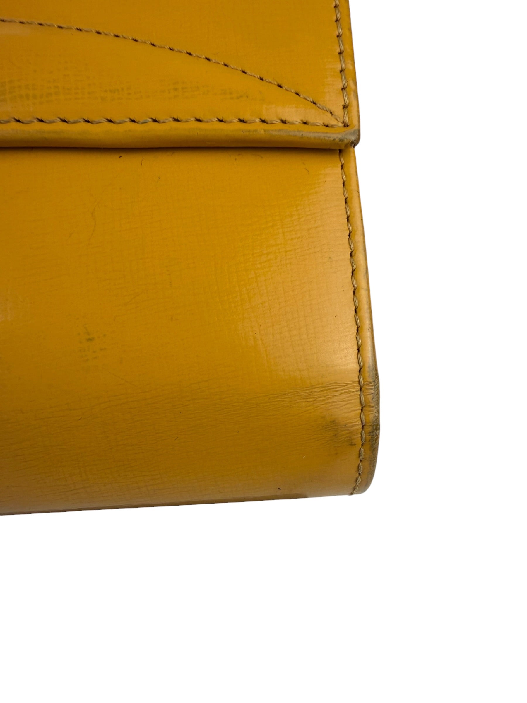 Loewe Vintage Yellow Leather Bifold Wallet
