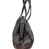 Prada Lux Grey Scamosciato Tie Dye Clutch Top Handbag