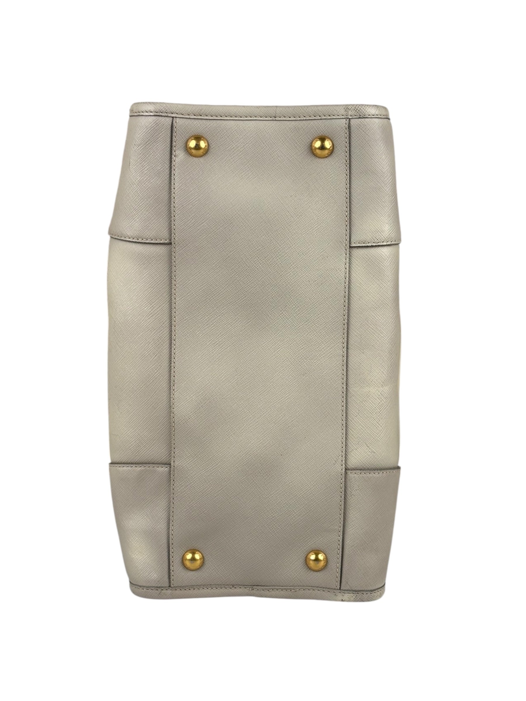 Prada Saffiano Lux Leather Grey 2Way Shopping Bag