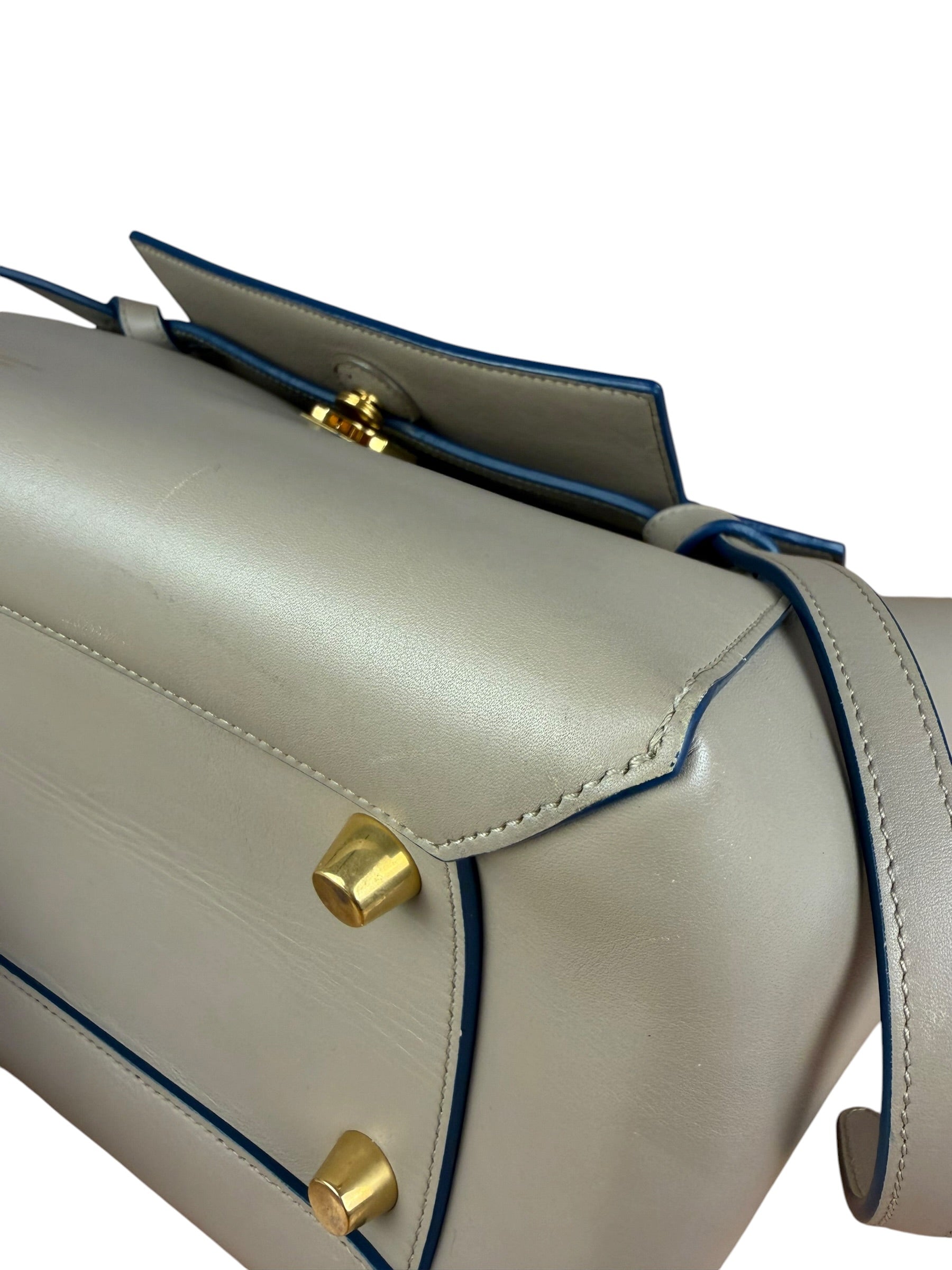 Celine Beige Leather Belt Two Way Bag