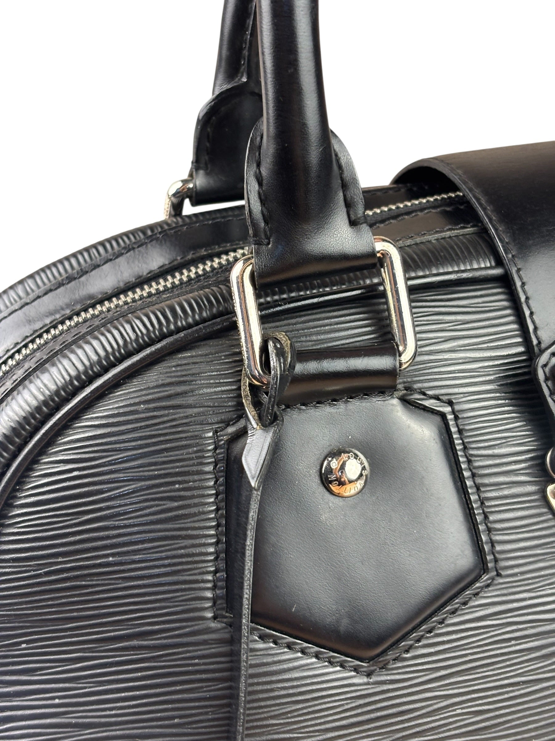 Louis Vuitton Black Epi Leather Montaigne Bowling Handbag