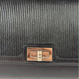 Chanel Black Leather Mademoiselle Accordion Flap Bag 2000