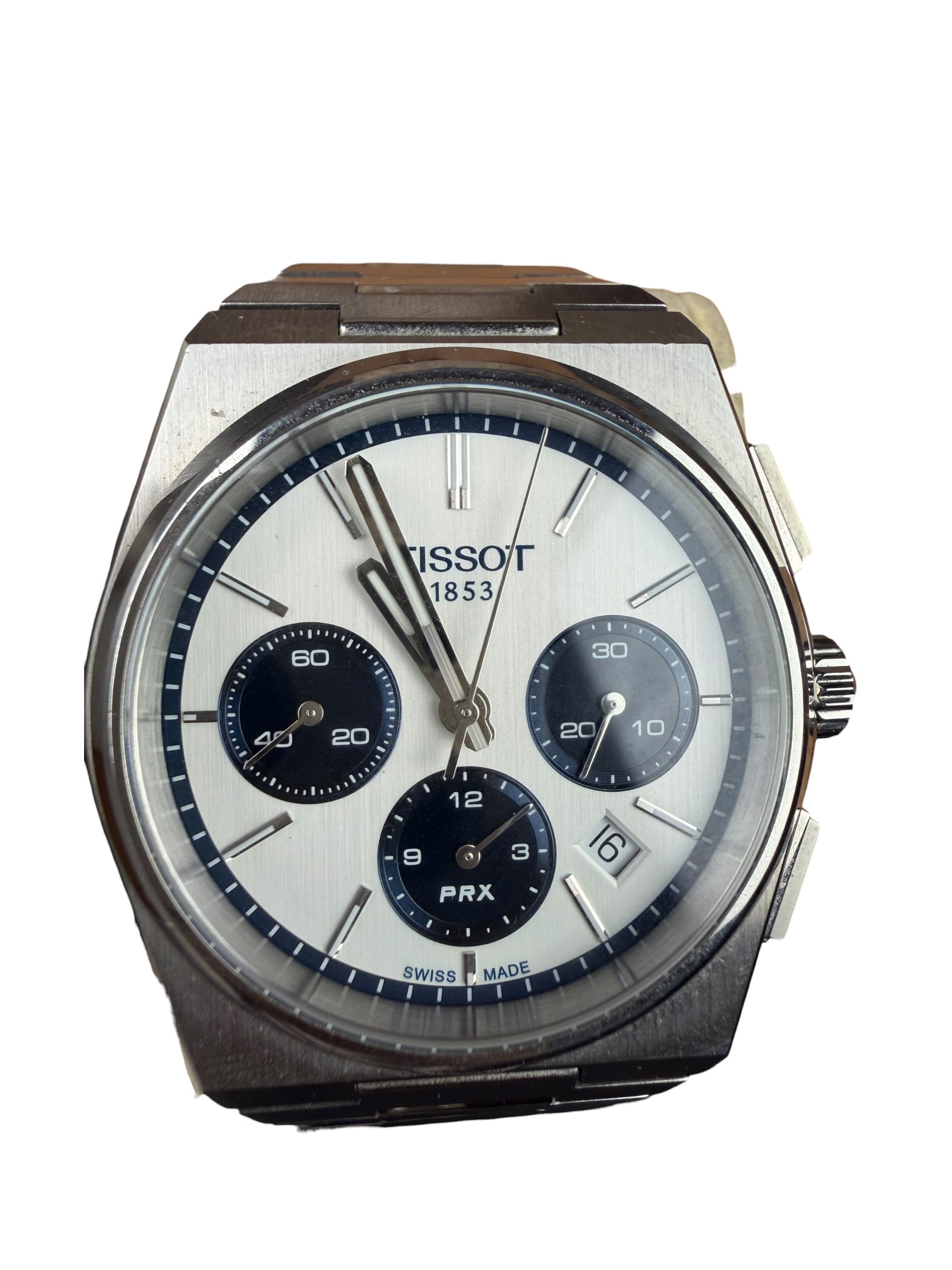 Tissot PRX Chronograph 42mm White & Navy Dial