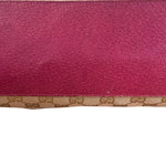 Gucci Vintage GG Canvas Pink Trim Shoulder Bag