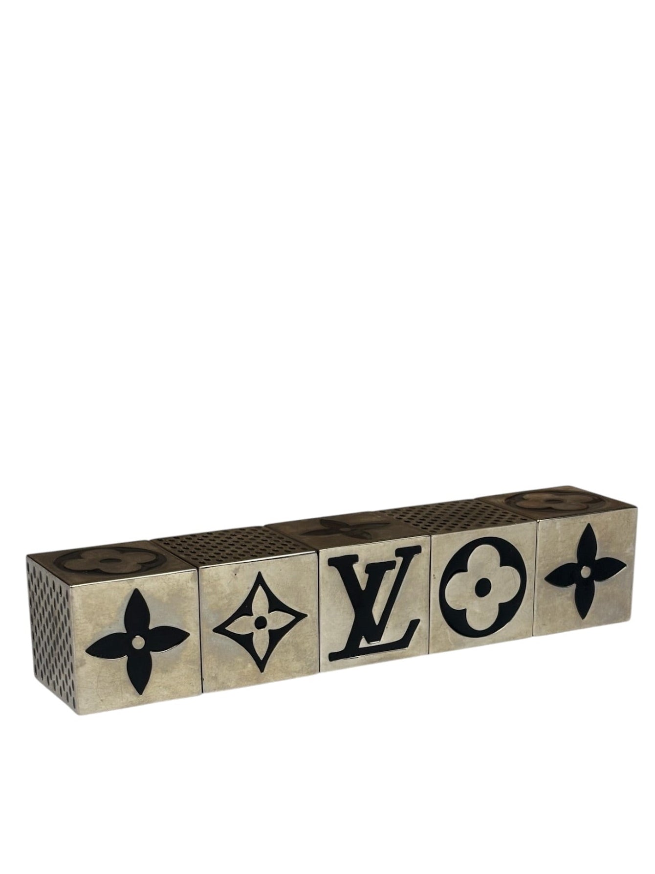 Louis Vuitton Silver Magnetic Cube Dice