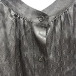 Saint Laurent Paris YSL Silk Brilliant Cassandre Noir Button Shirt