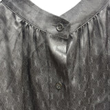 Saint Laurent Paris YSL Silk Brilliant Cassandre Noir Button Shirt