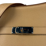Hermes Jypsiere Tan Clemence Leather Shoulder Bag 2008