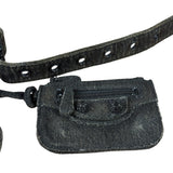 Balenciaga Black Denim Le Cagole XS Shoulder Bag