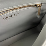 Chanel CC Trendy Blue Leather Flap Top Handle Bag