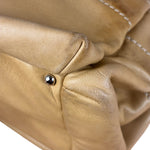 Chanel Warm Beige Leather LAX Accordion Shoulder Bag 2003