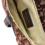 Christian Dior Burgundy Trotter Mini Saddle Bag