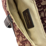 Christian Dior Burgundy Trotter Mini Saddle Bag