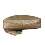 Chanel Tan Beige Chevron Leather Camera Case