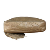 Chanel Tan Beige Chevron Leather Camera Case