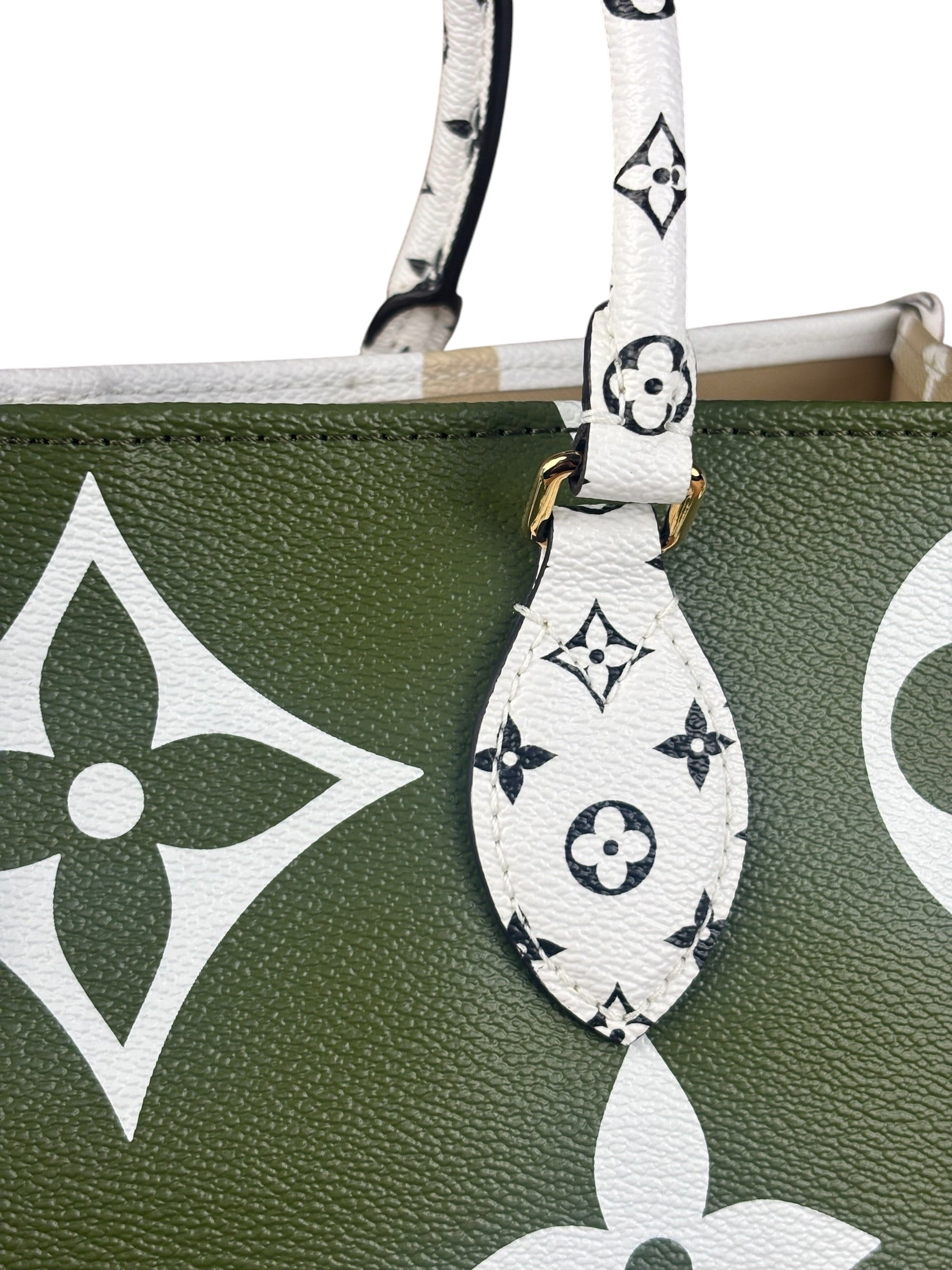 Louis Vuitton Khaki/Green OnTheGo GM Tote