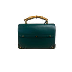 Gucci Green Padlock Bamboo Handle Handbag