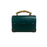 Gucci Green Padlock Bamboo Handle Handbag