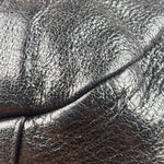 Prada Shiny Black Cervo Pleated Shoulder Bag