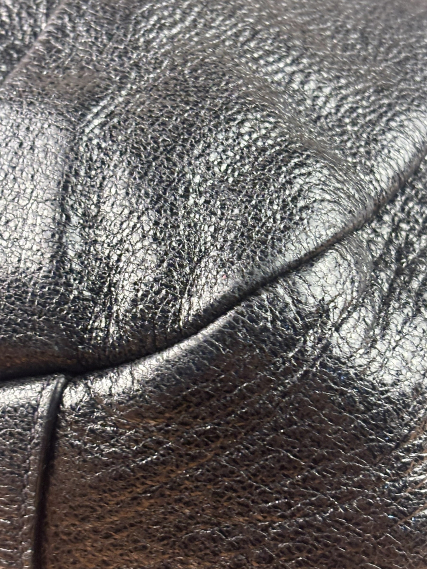 Prada Shiny Black Cervo Pleated Shoulder Bag