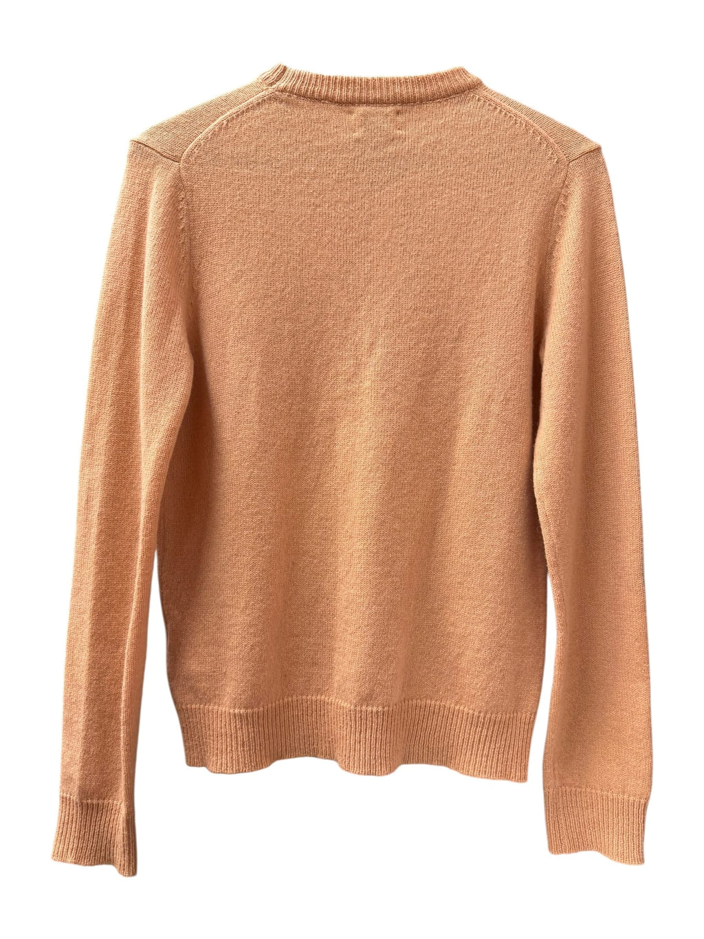 Acne Studios Peach Cashmere Blend Tonal Face Sweater